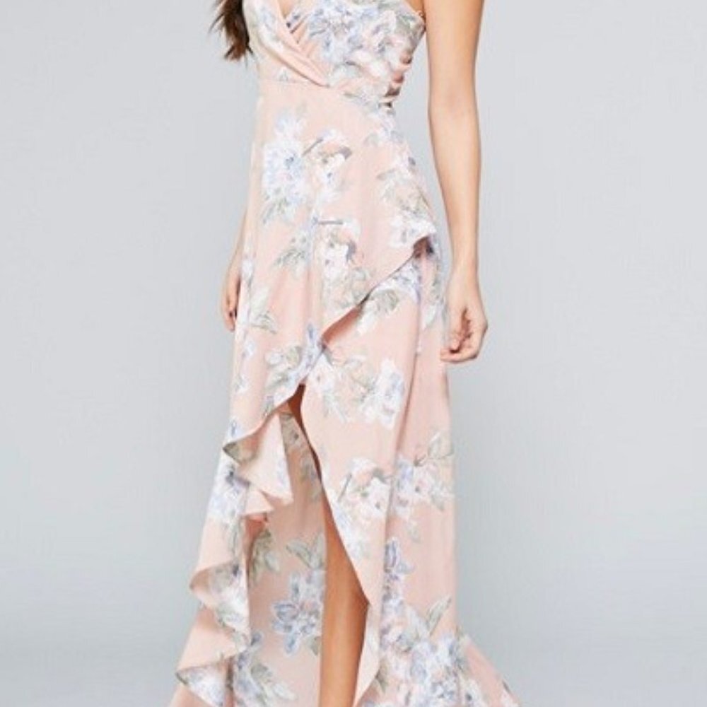 Floral High-Low Ruffle Maxi Dress - Picture 10 of 16